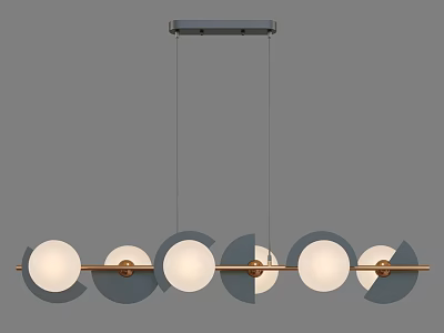 Modern Circular Chandelier Design With Metal Frame Glass Shades And Hanging Structure 3d model