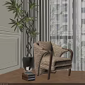 Chic Zebra Striped Upholstered Leisure Chair With Solid Wood Armrests For Cozy Bright Home Space