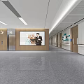Modern Hospital Lobby Interior With Reception Desk Staff And Large Windows