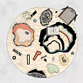 Modern Round Carpet Children's Carpet 3d model