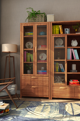 New Chinese Bookcase 3d model