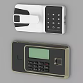 Smart Electronic Door Handle With Digital Keypad And Fingerprint Scanner 3d model