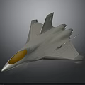 Futuristic Aerospace Spacecraft With Sleek Gray Design And Yellow Cockpit