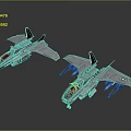 Gray Passenger Plane Model With Yellow Tail Fin And Detailed Exterior Design
