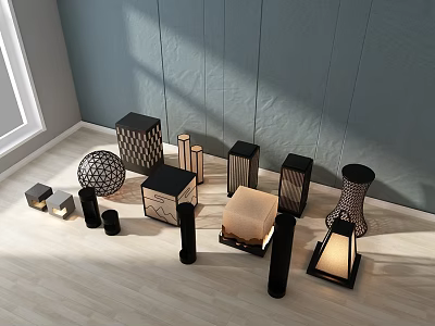 Various Modern Style Outdoor Lights in Different Designs for Garden Patio Decor 3d model Various Modern Style Outdoor Lights in Different Designs for Garden Patio Decor 3d model