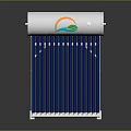 Evergreen Solar Water Heater With Blue Vacuum Tubes White Storage Tank And Stand