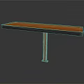 Modern Wooden Top Table With Metal Single Leg And Sleek Design