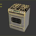 Modern Kitchen Appliance Gas Stove With Oven Digital Display And Multiple Burners