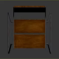 Modern Wooden Chair With Metal Frame And Stylish Seat Backrest Design