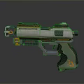 Advanced Futuristic Sci Fi Weapon With Colorful Accents And Detailed Grip Design
