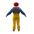clown circus actor man character circus clown 3d model
