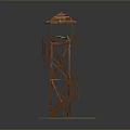 Tower defense sentry tower air defense watchtower observatory tower loft 3d model