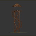 Tower defense sentry tower tower air defense watchtower observatory observatory observatory tower loft 3d model