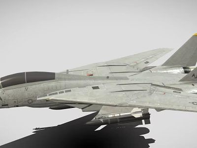 Advanced Gray Military Fighter Jet With Extended Wings Cockpit And Mounted Missiles 3d model