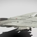 Advanced Gray Military Fighter Jet With Extended Wings Cockpit And Mounted Missiles 3d model