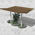 Modern Pavilion Simple Landscape Pavilion 3d model