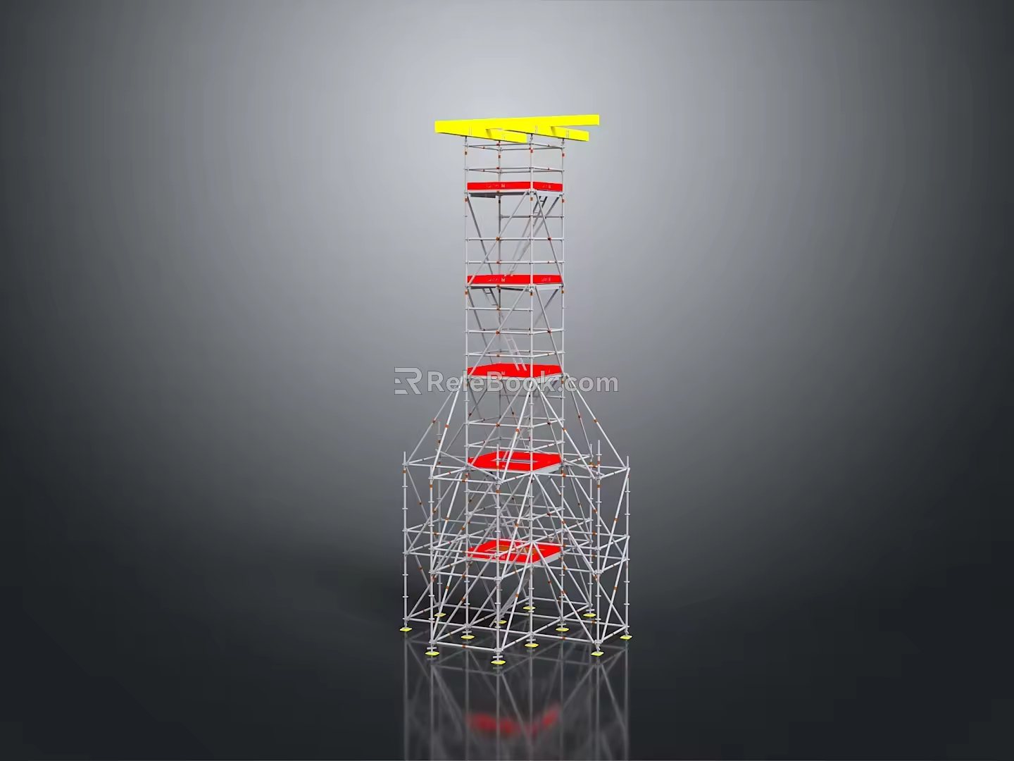 Iron frame large iron frame iron frame house factory industrial iron frame iron ladder rigid ladder work frame rigid scaffold 3d model