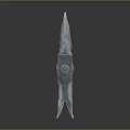 Medieval Weapon Hammer Featuring Metal Head Wooden Handle and Decorative Edges