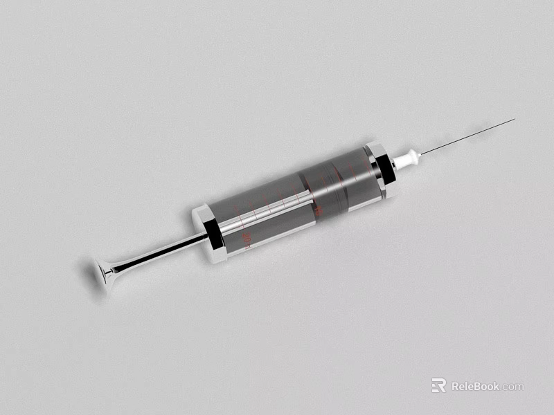 Medical Syringe Single Use Sterile Device With Precision Needle For Injections 3d model