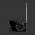 Vintage Black Portable Radio Speaker With Handle And Classic Retro Design
