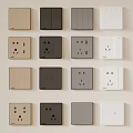 Modern switch socket 3d model