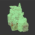Natural Rock Formation Structure With Layered Textures And Brown Beige Layers