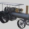 steam tractor retro locomotive old car 3d model