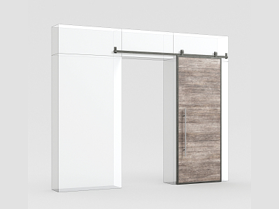 Modern Barn Door 3d model