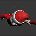 3D Rendered Cheerful Santa Claus Waving With Red Outfit And Santa Hat