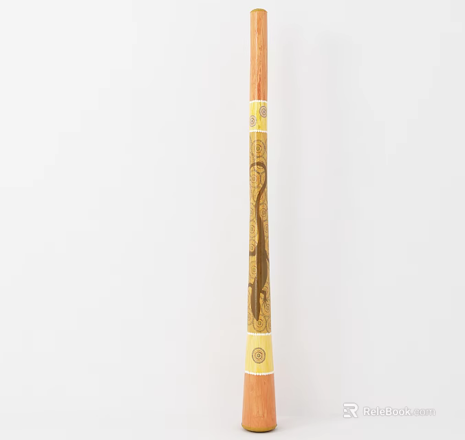 Professional Musical Instrument Painting Tools With Wooden Handles And Gold Accents 3d model 