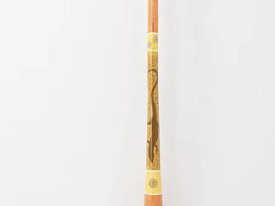 Professional Musical Instrument Painting Tools With Wooden Handles And Gold Accents 3d model