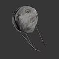 Futuristic Spherical Robot With Metallic Surface Antennas And Green Smiley
