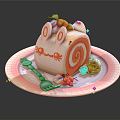 Cow Cake Modern Cake 3d model