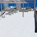 Beachfront Cafe Featuring Glass Walls Staircase Terrace Canopy And Indoor Seating