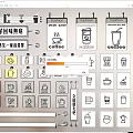 Public Facility For Coffee And Tea Featuring Menu Icons Opening Hours And Price Lists