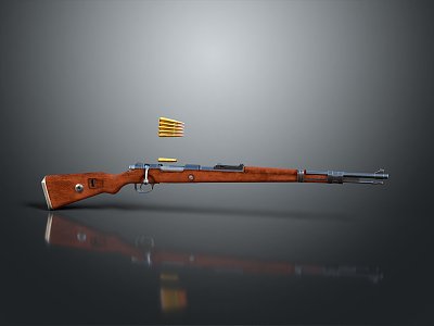 rifle vintage rifle semi-automatic rifle combat rifle battle rifle carbine war rifle 3d model