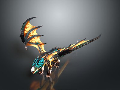 Monster Flying Monster Mountain Essence Alien Monster Alien Monster Warrior 3d model