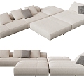 Minotti modern multiplayer sofa 3d model