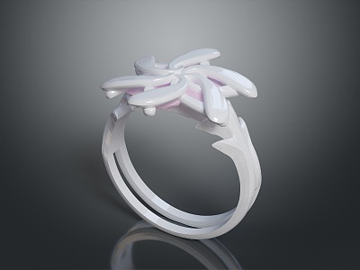 Modern Ring Diamond Ring Gem Ring Women's Ring 3d model