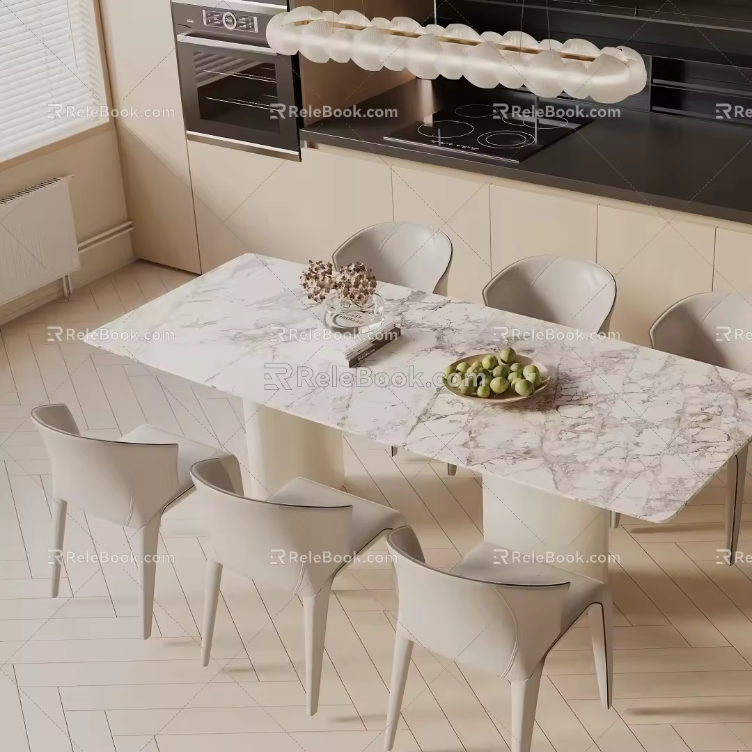 Modern table combination 3d model