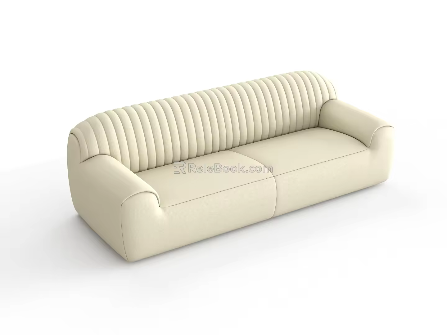 Leather double sofa 3d model