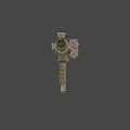 Tactical Military Rifle With Camouflage Design Long Barrel And Ventilated Handguard