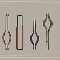 Metal door handle profiled door handle combination 3d model