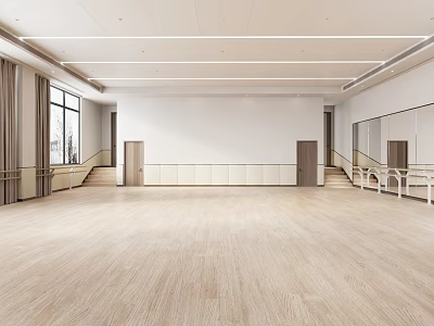 Modern Yoga Room 3d model