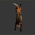 Orange Hyena Running With Mechanical Legs And Equipment Harness