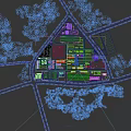 Large Industrial Factory Complex With Multiple Buildings Equipment Pipeline Systems And Infrastructure Layout