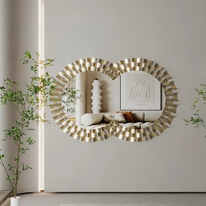 Modern mirror irregular mirror full-length mirror full-length mirror floor mirror vanity mirror decorative mirror art mirror shaped mirror luminous mirror 3d model