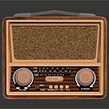 Vintage Retro Radio With Wooden Case And Tuning Knobs AM FM Dial