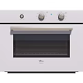 White Electric Kitchen Oven With Glass Door And Knob Controls