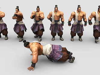 Game Role Minority Mongolian Character Ancient Dress Farmer Merchant Store 1 3d model